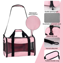 Top tasta transportín con malla de ventilación para buena circulación de aire.