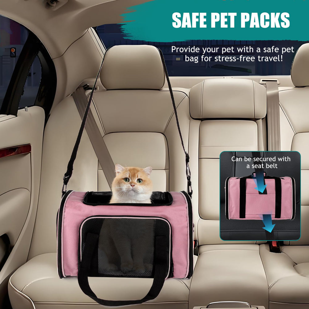 Top Tasta transportín mascotas rosa, apto para aerolíneas para viajar.