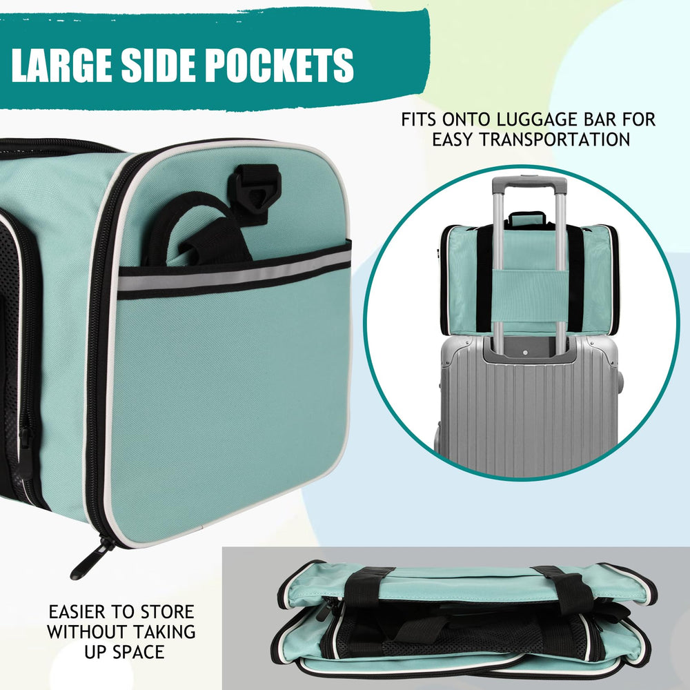 Top Tasta viaje aprobado para gatos-perros verde 46x28x28