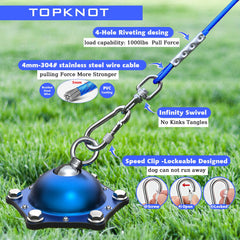 TopKnot anillo giratorio 360 facilita conexión rápida del cable.