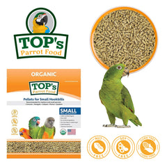 Pellets TOP's Parrot Food para pericos con textura natural para ingesta diaria.