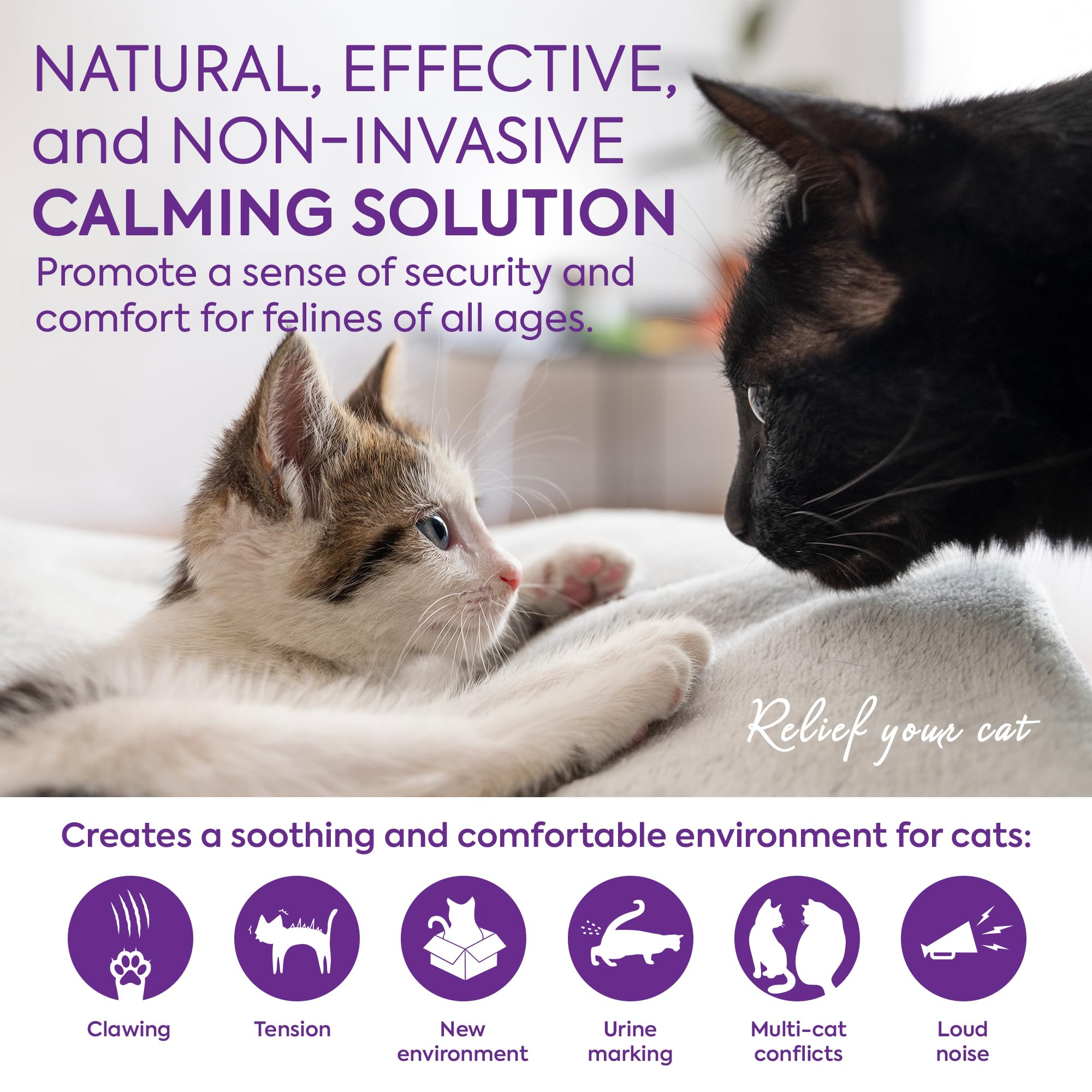 TopSum difusor de feromonas para gatos, enchufe compacto para cualquier habitación