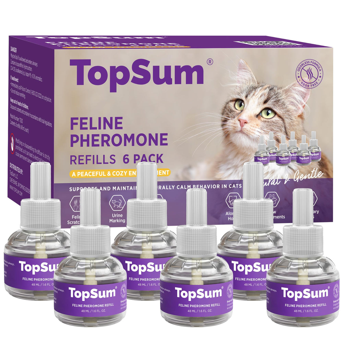 TopSum recargas para difusor de gatos moradas, ideal para ambiente relajado