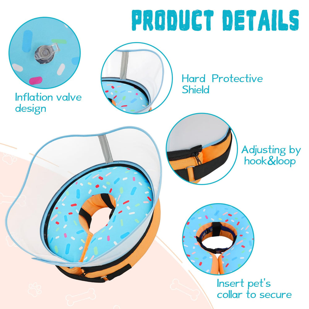 Toptakeit collar inflable donut ajustable para varios tamaños de cuello.