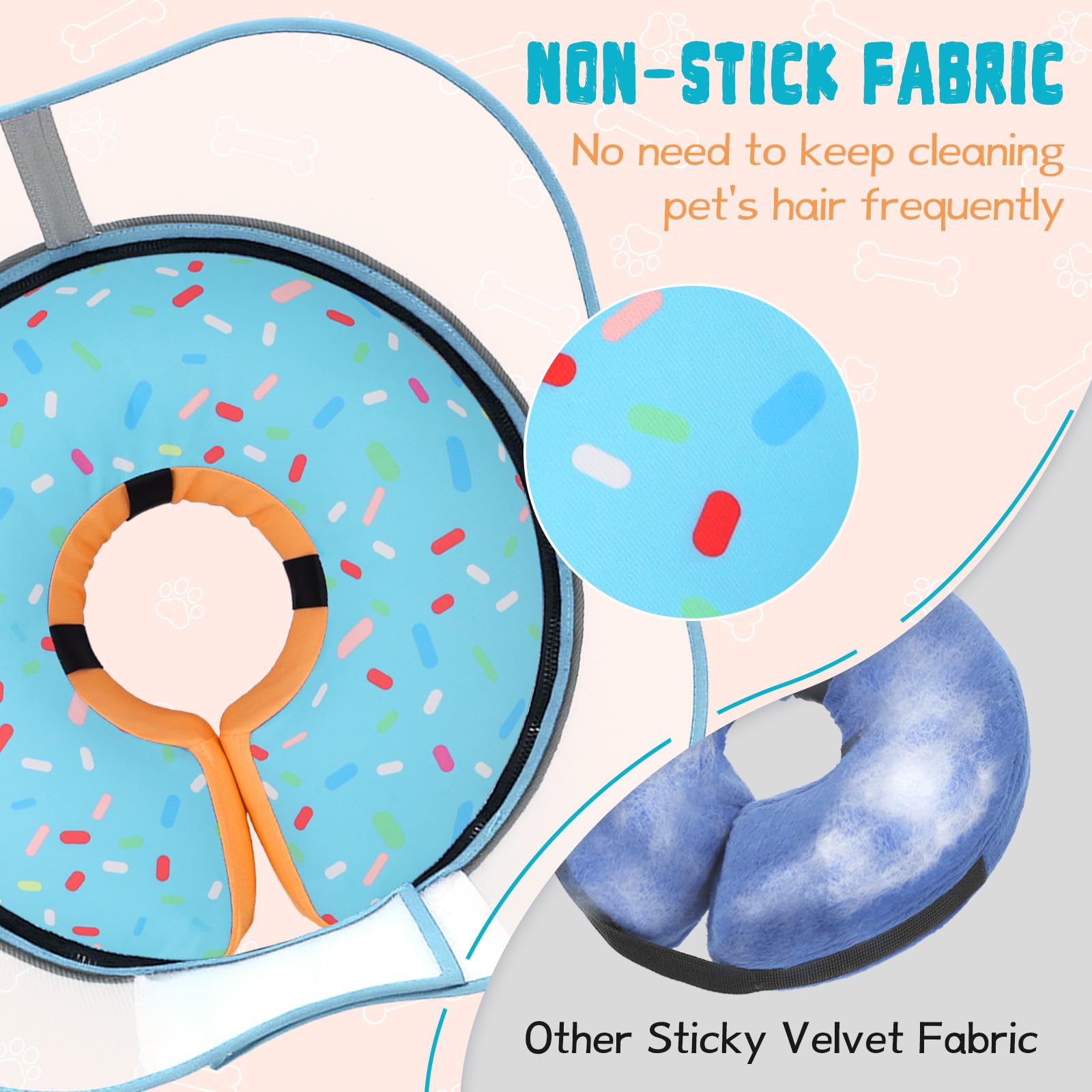 Toptakeit collar inflable donut con cierre velcro y ajuste cómodo.