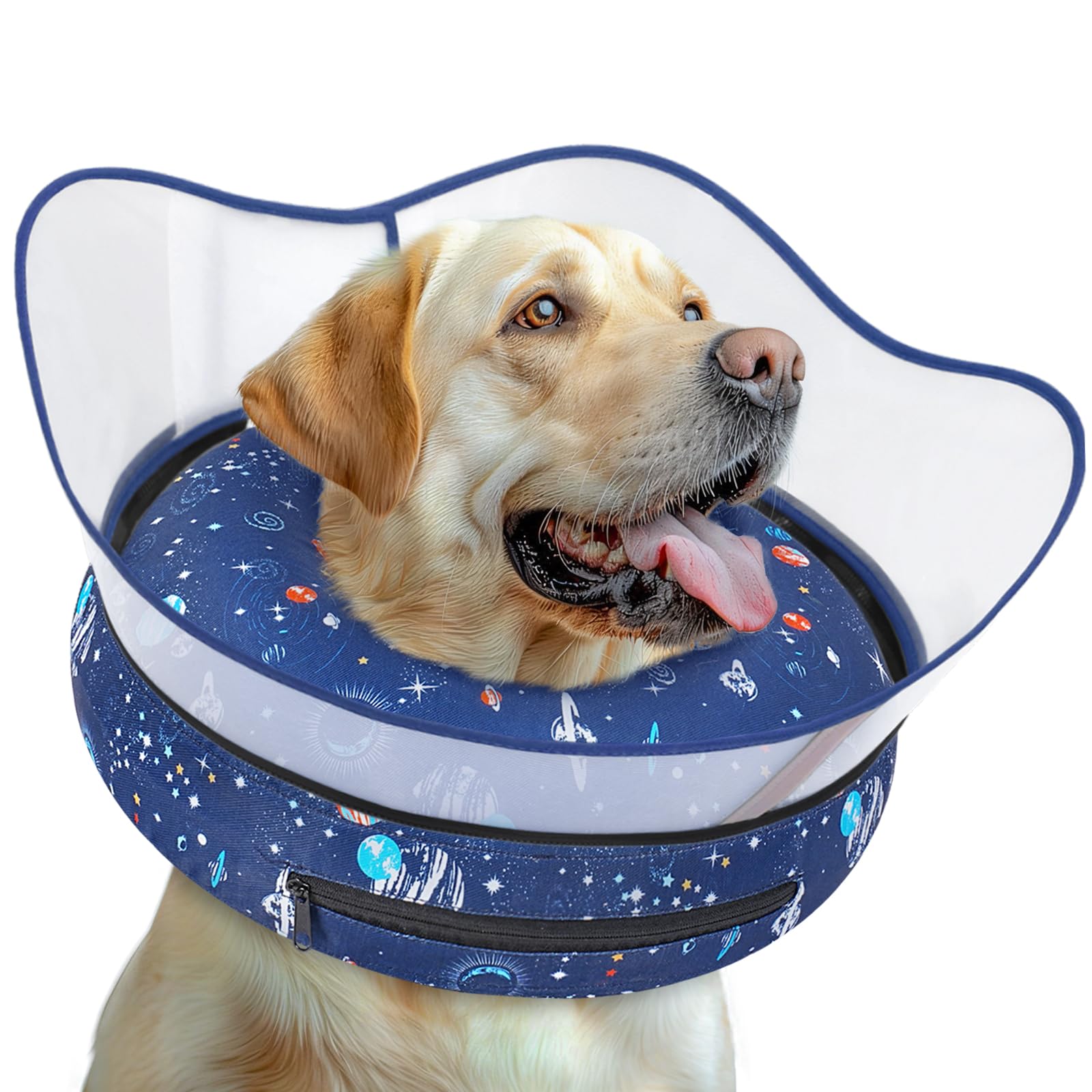 Toptakeit collar inflable rosquilla para perro, protege heridas y permite descansar cómodo.