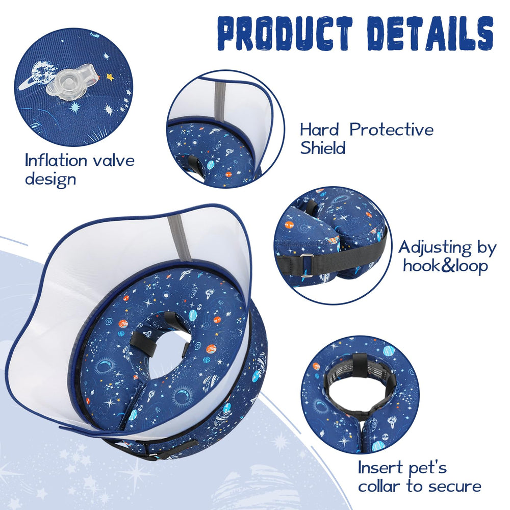 Toptakeit collar rosquilla inflable, diseño cómodo que favorece la recuperación del perro.