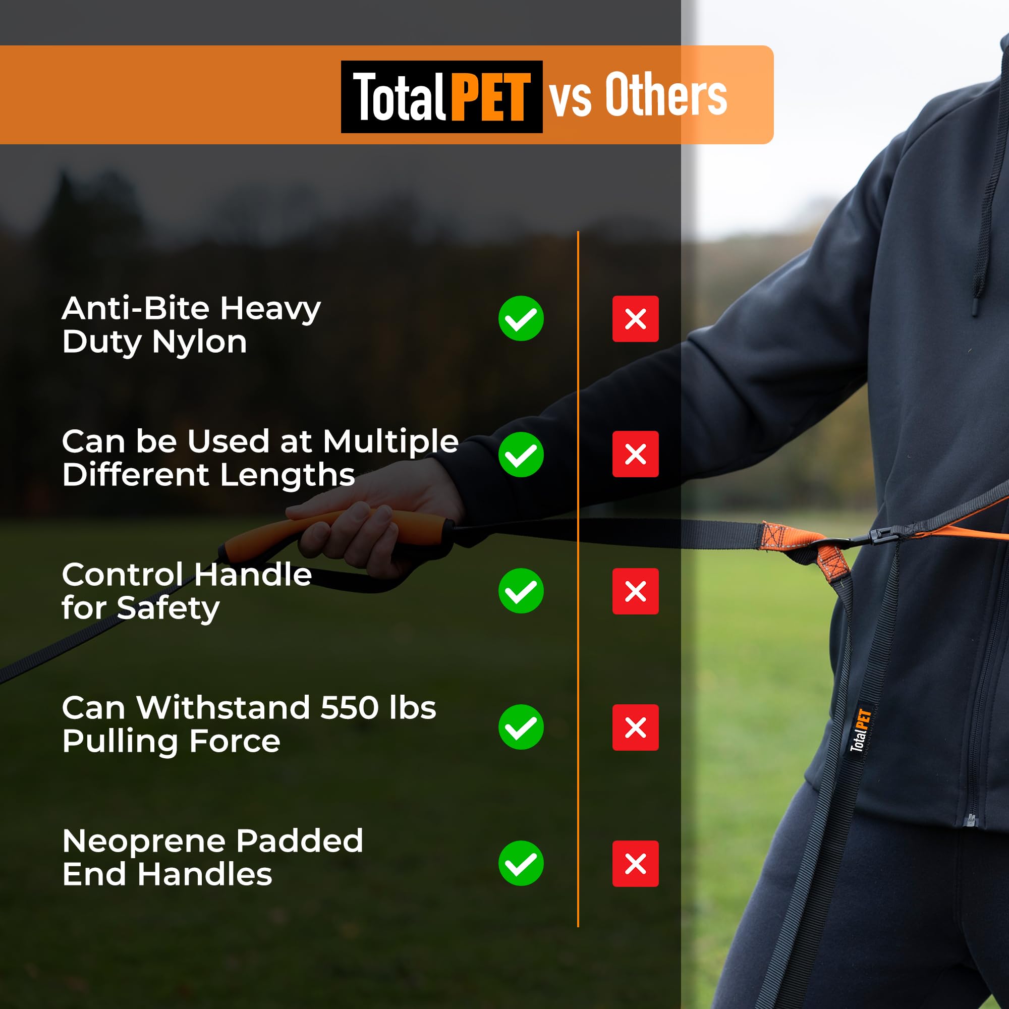 Total Pet nylon duradero para uso diario en parques y calles.