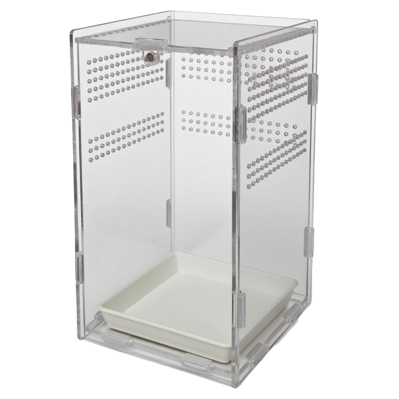 TOTZLIAN terrario para arañas: caja compacta de 4,7x4,7 pulgadas para mascotas arbóreas.