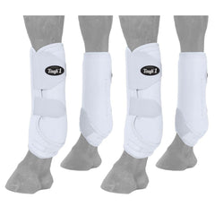 Botas Tough 1 Extreme ventiladas en blanco, contorno cómodo para el caballo.