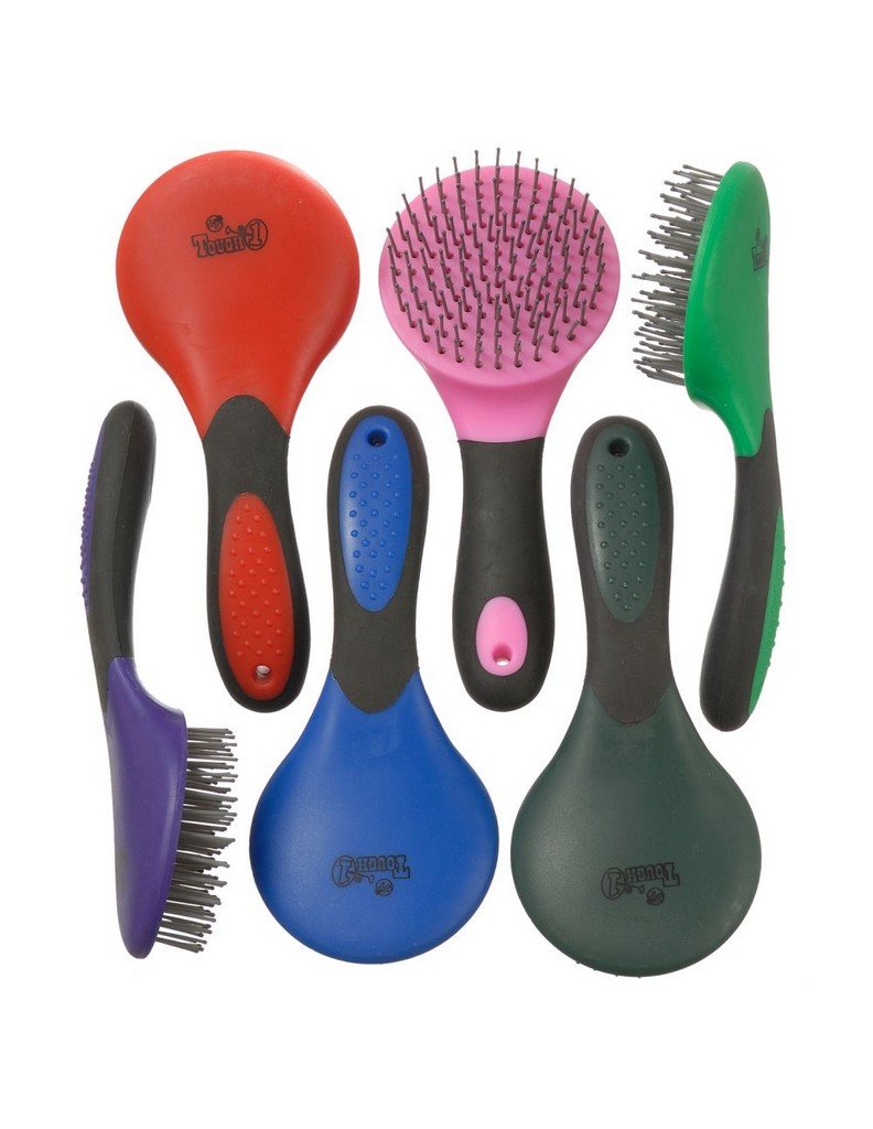 Tough1 cepillo para crin y cola con agarre ergonómico, desenreda con control.
