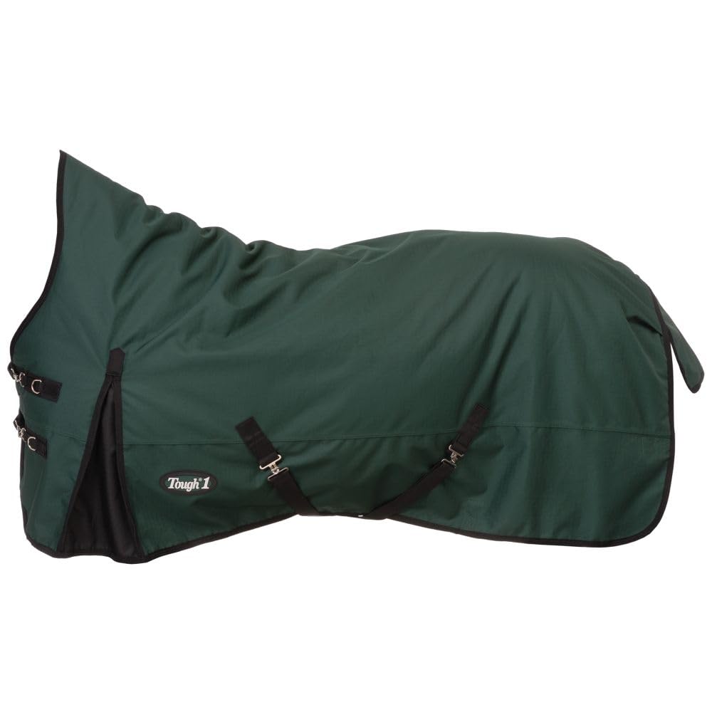 Manta Tough1 para caballo con cuello alto, protección 1200D contra viento y lluvia.