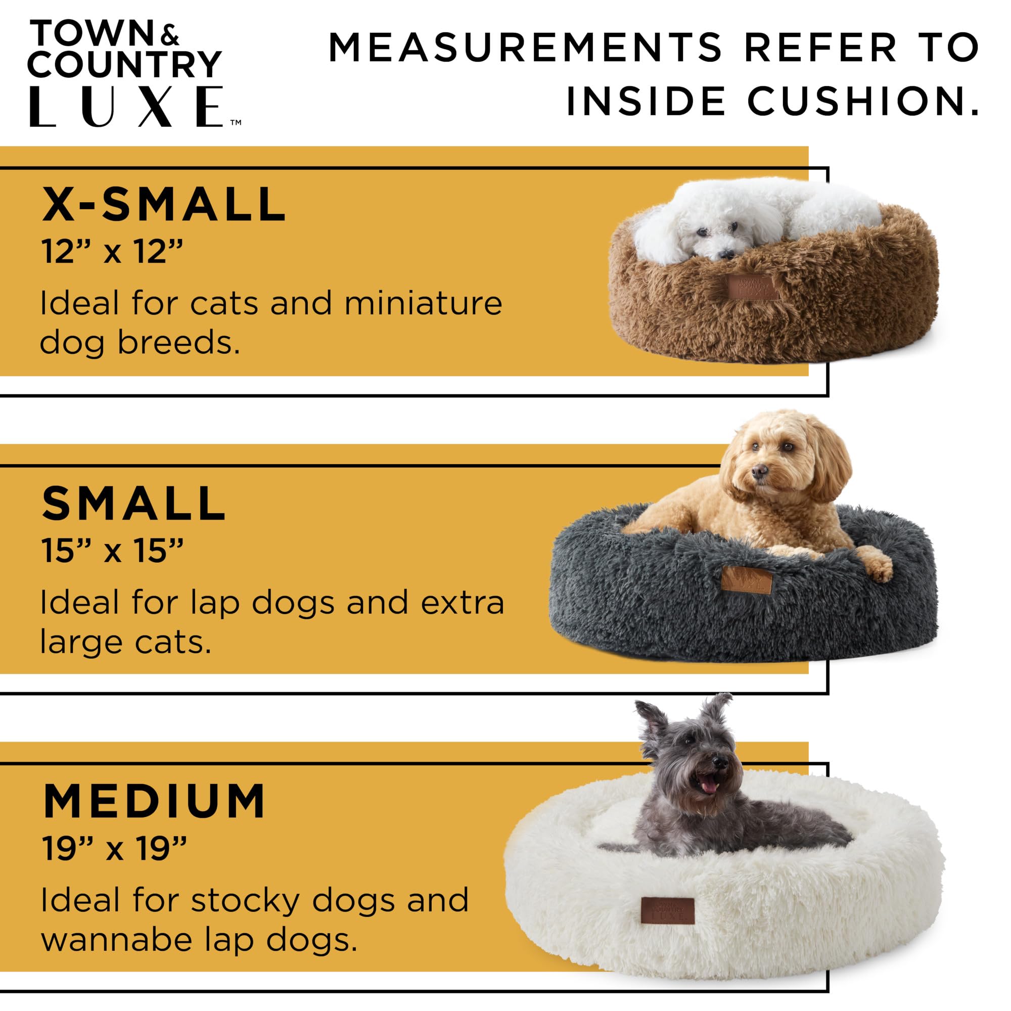 Town & Country Luxe CuddleTown tamaño mediano ideal para mascotas medianas y grandes.
