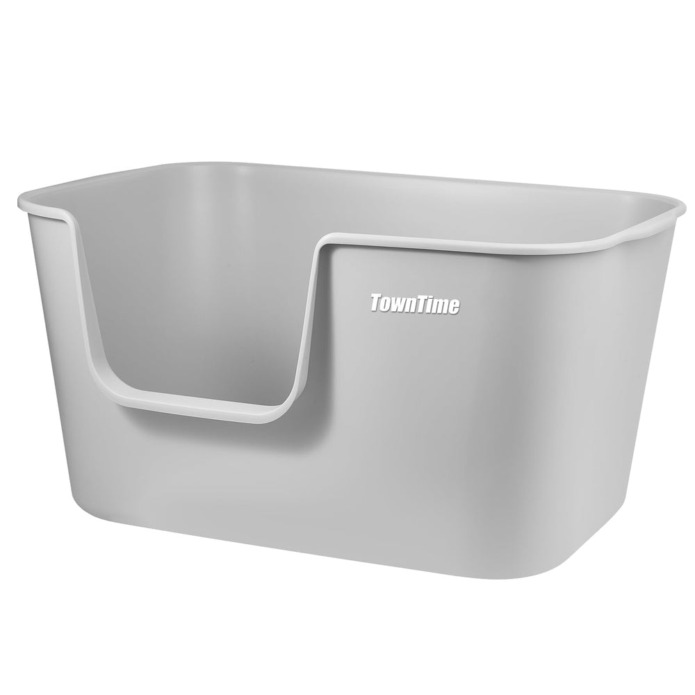 TownTime caja litter extra grande con bordes altos para varios gatos