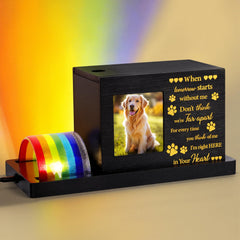 TOYSBOOM Puente Arcoíris urna para mascota con marco de foto, conserva recuerdos.