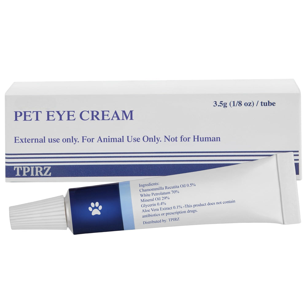 TPIRZ crema ojos mascotas uso diario, fácil de aplicar.