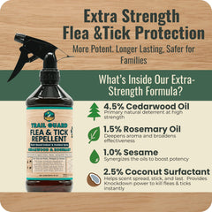 Trail Guard spray natural para exterior y camping, ideal para aventuras al aire libre.