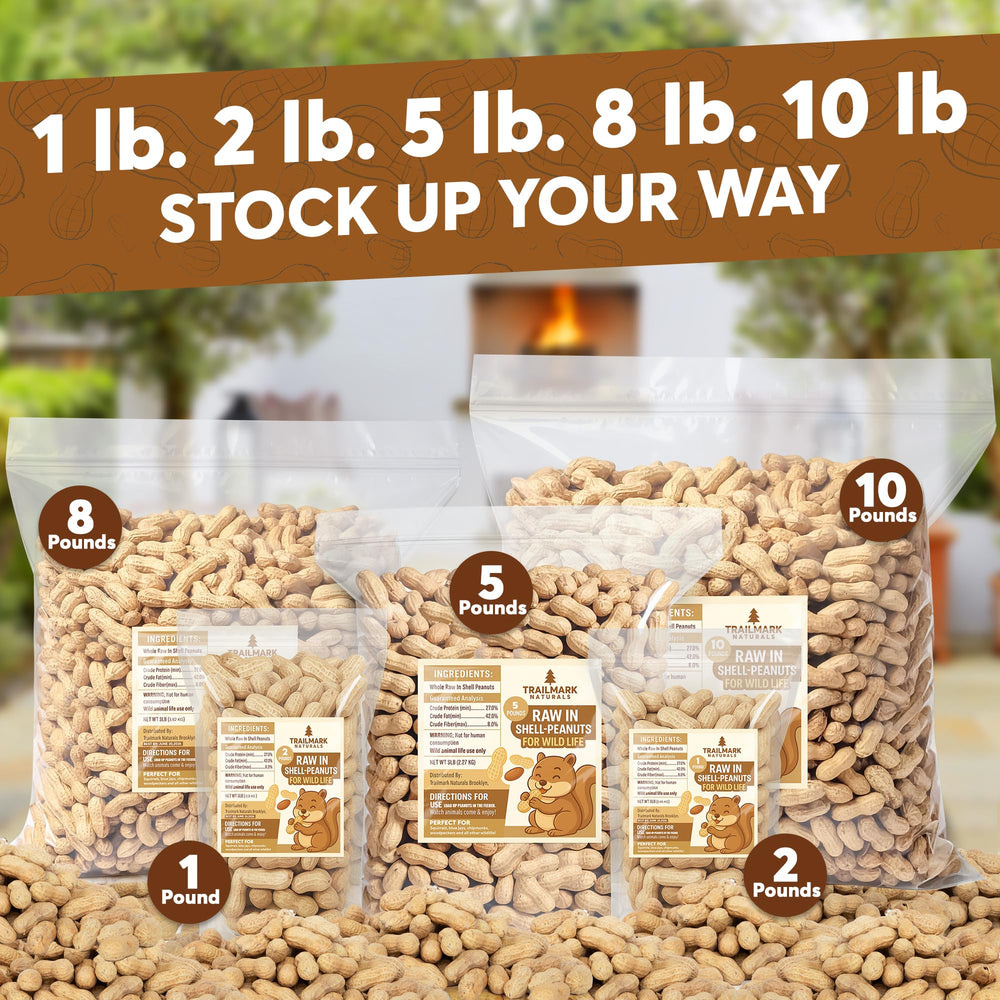 Trailmark Naturals empaque grande de cacahuates para alimentación continua de fauna