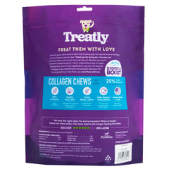 Texture crujiente de Treatly Collagen Chips, ideal para perros activos.