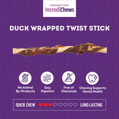 Treatly IncrediChews kabob pato, masticable duradero para perros.