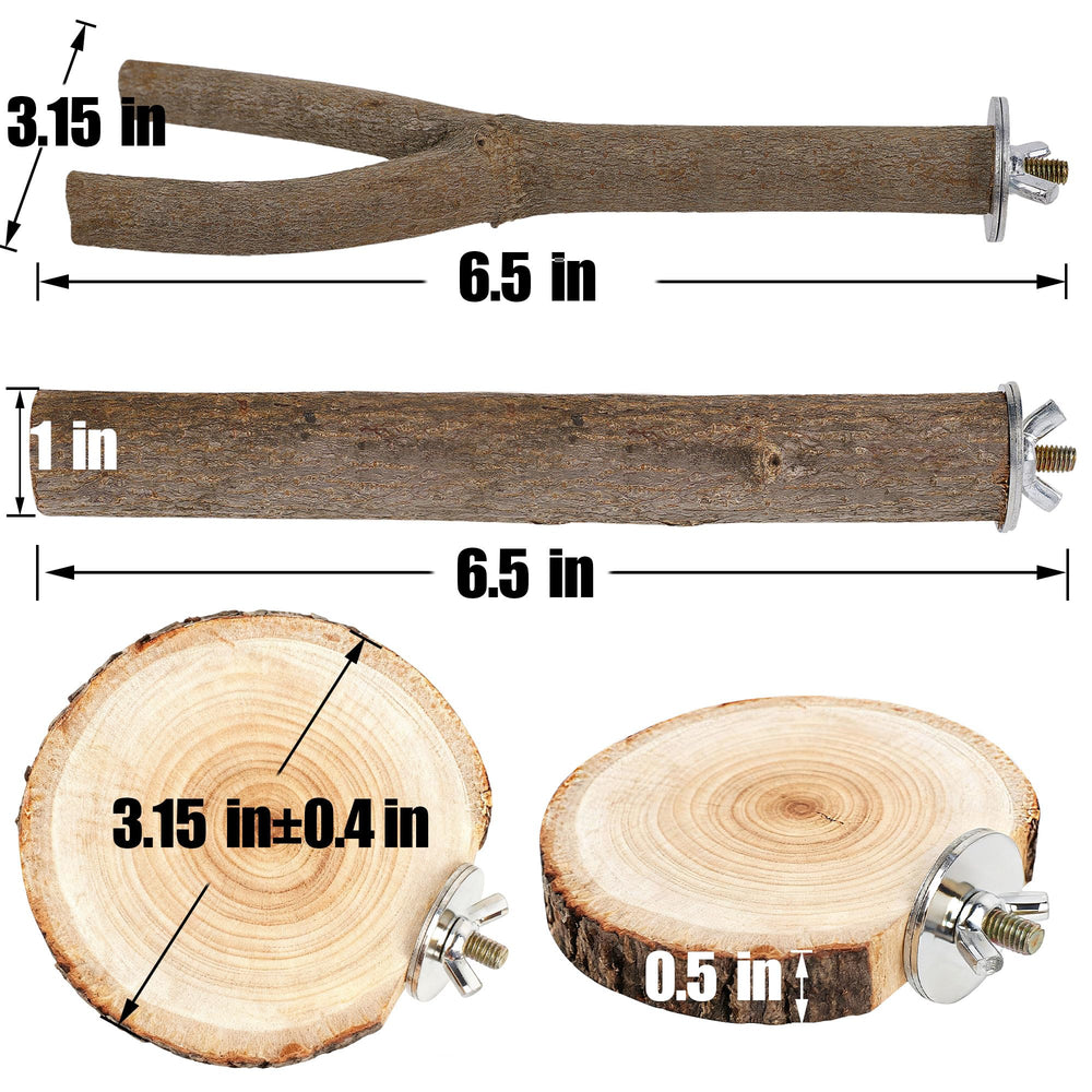 Treewoll percha de abedul con ramas bifurcadas para explorar y afinar uñas.
