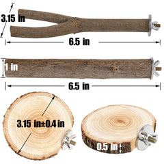 Treewoll percha de abedul con ramas bifurcadas para explorar y afinar uñas.