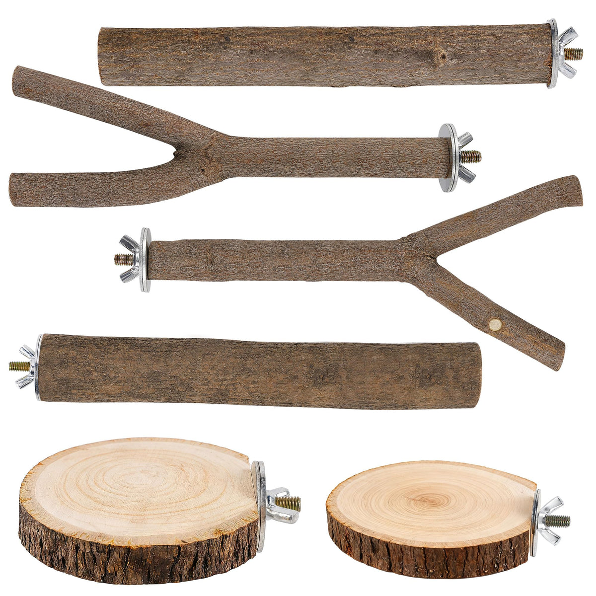 Treewoll percha recta para aves con agarre seguro y superficie natural