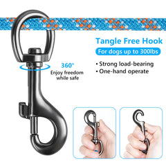 Tresbro cuerda de camping para perro 75 pies, ideal para zonas amplias.