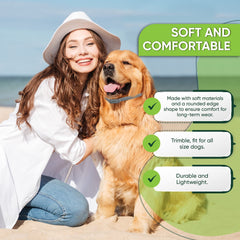 TriOak collar impermeable para perros, resistente al agua y al uso diario.