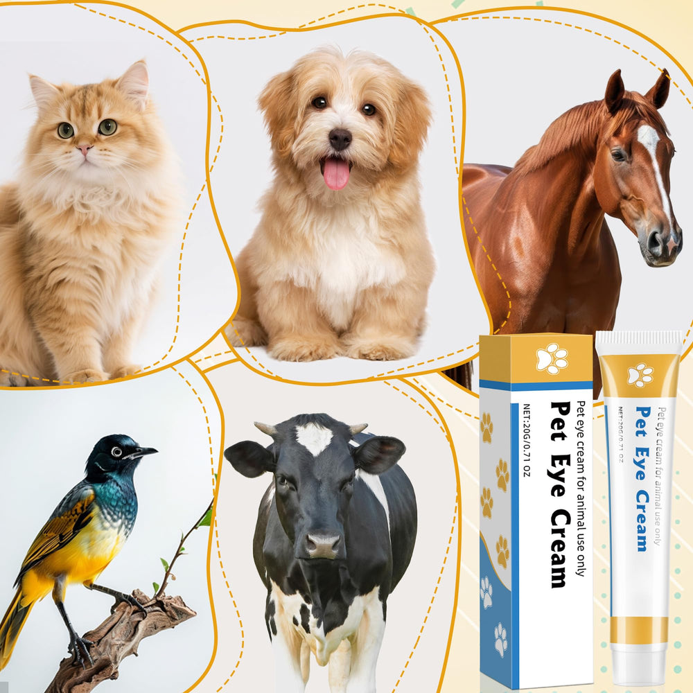 Aplicación fácil con Trihood crema y hisopos para ojos de mascotas