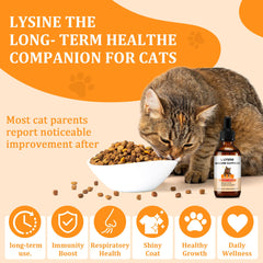 Trihood L-Lisina orientado a ojos y comodidad nasal de gatos