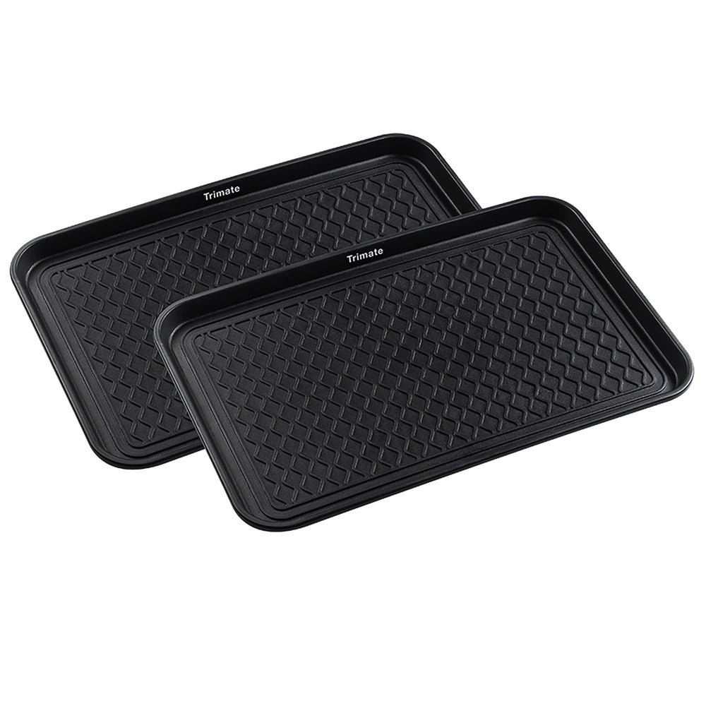 Trimate bandeja para botas todo-tiempo con borde elevado para proteger suelos.