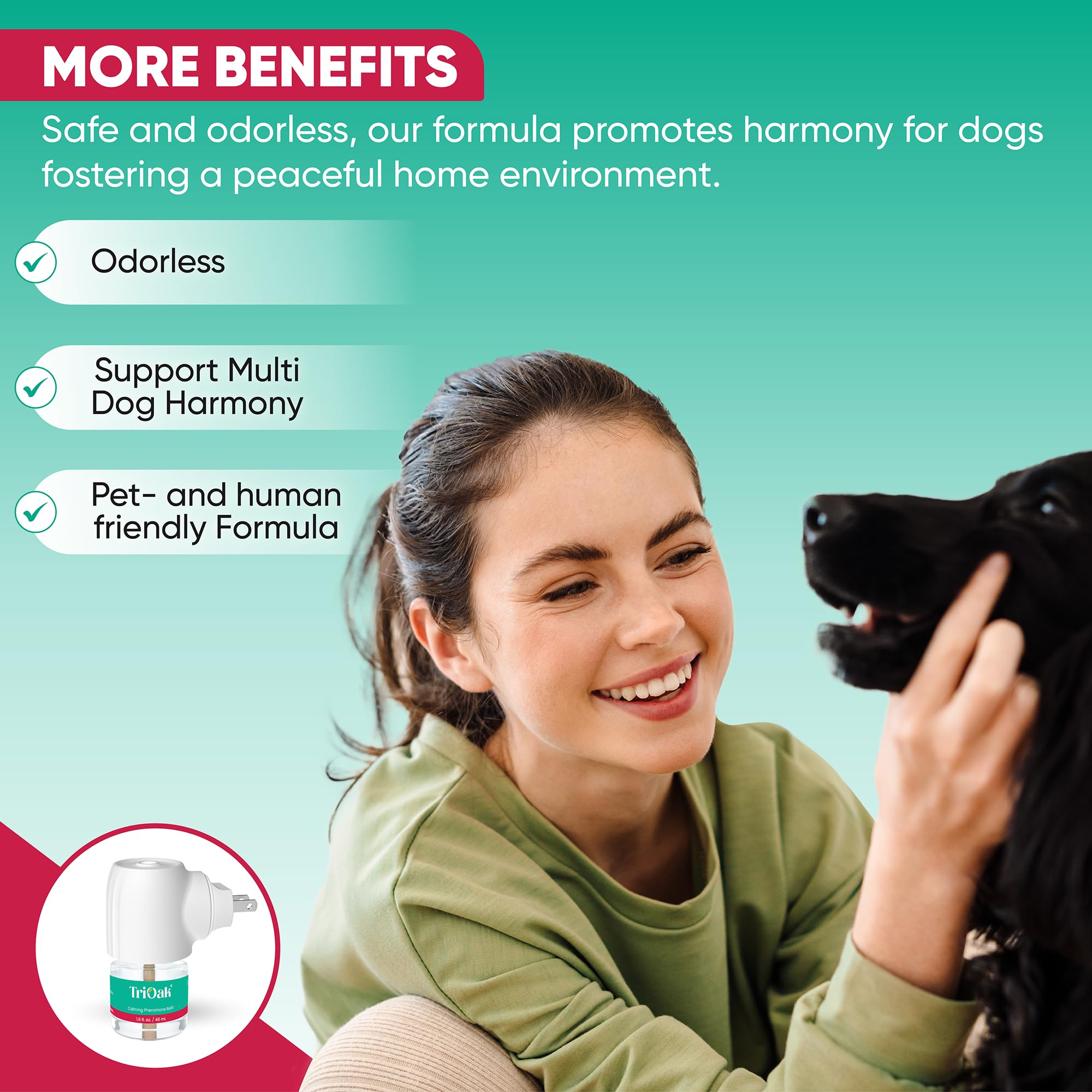 Difusor TriOak para perros, uso diario en hogar tranquilo