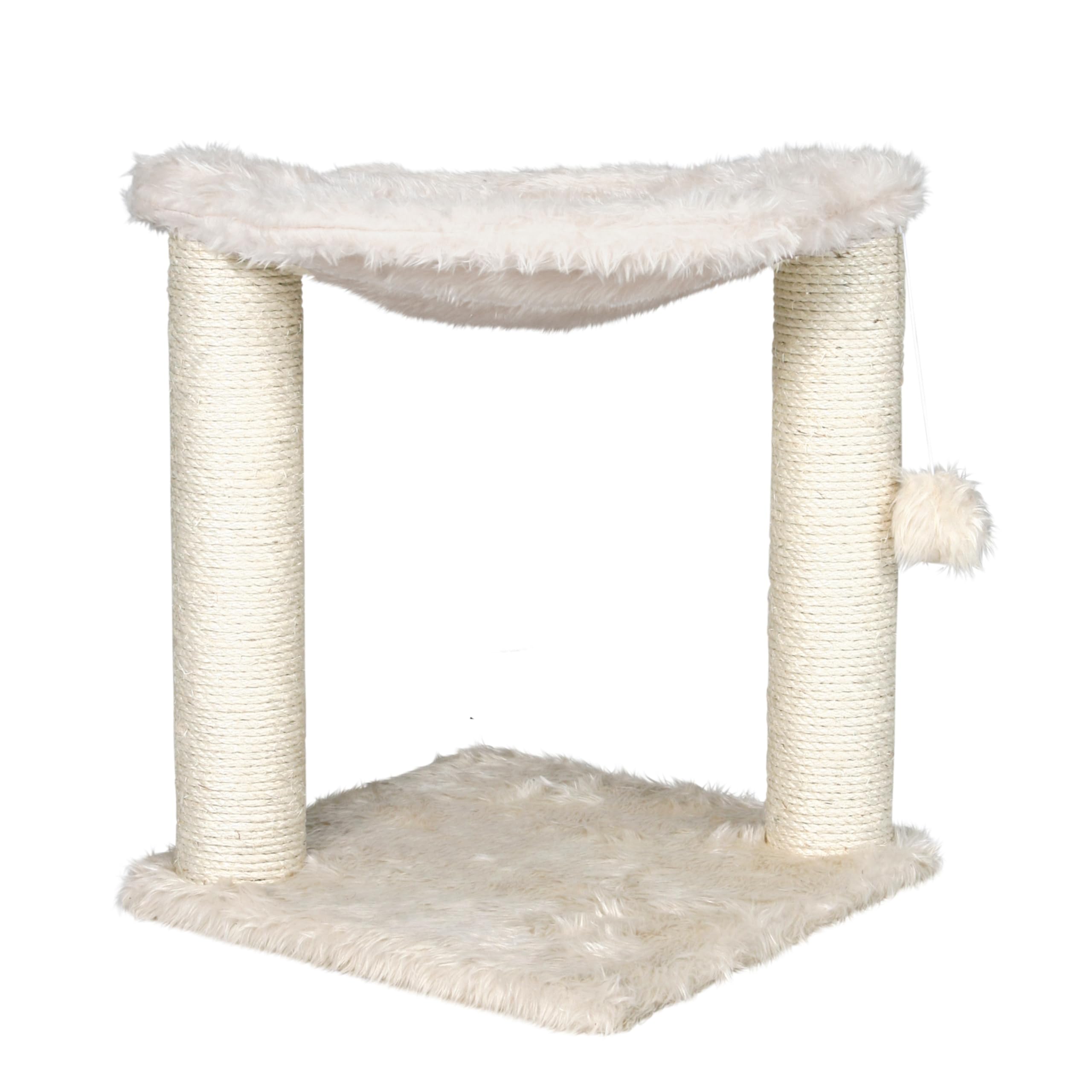 TRIXIE Baza con poste de rascado de sisal para afilar uñas sin dañar muebles.