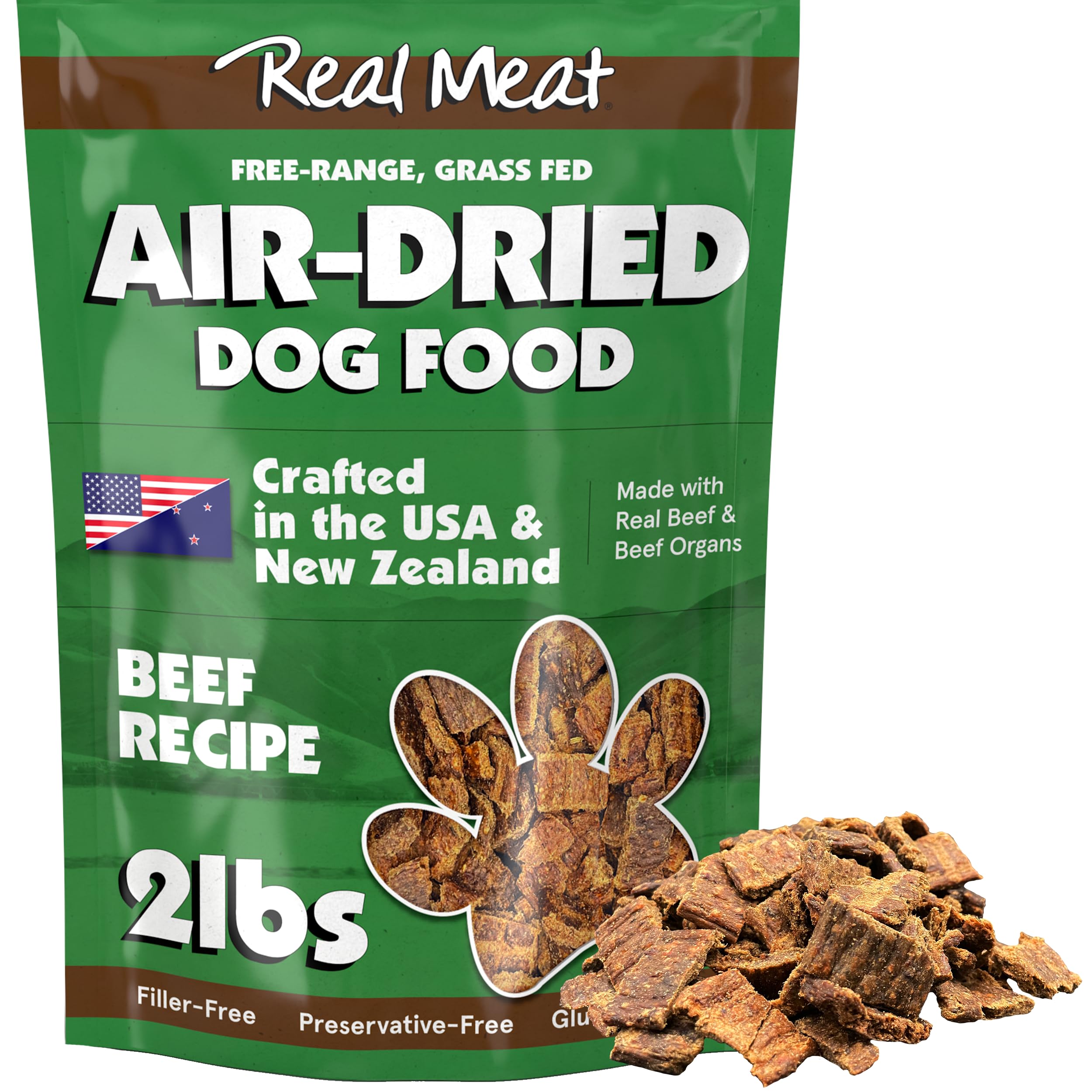TRMC carne real secado al aire en bolsa 2lb, fuente de proteína