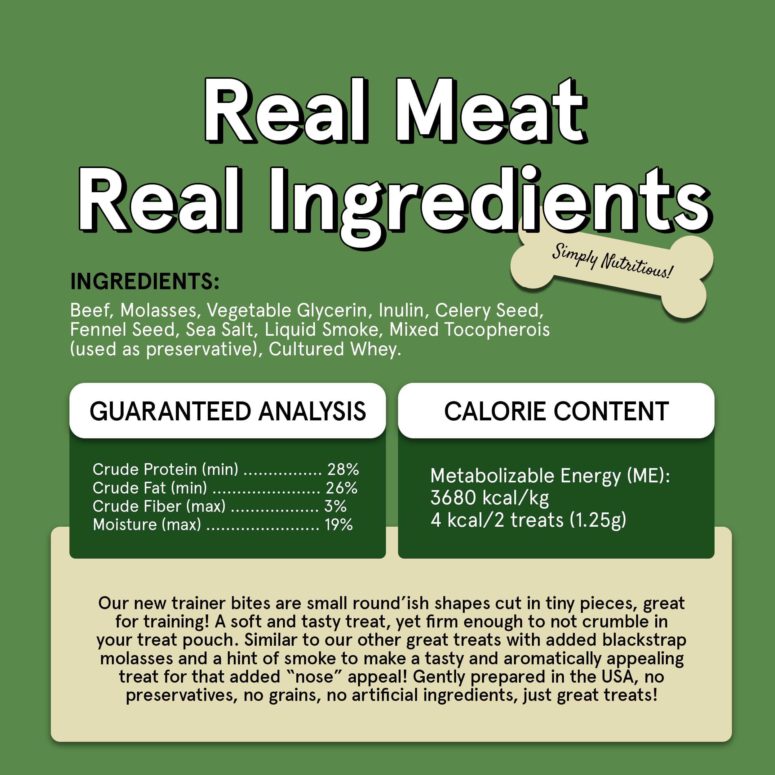 TRMC Mordiscos Real Meat para entrenamiento: perfectos para perros pequeños y entrenamiento.