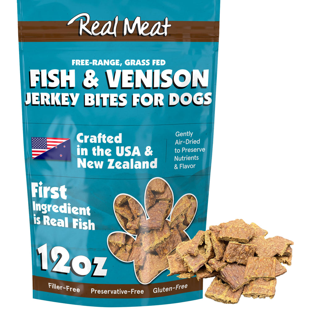 TRMC Real Meat: bocado de pescado para perros, sabor premium y proteína alta.