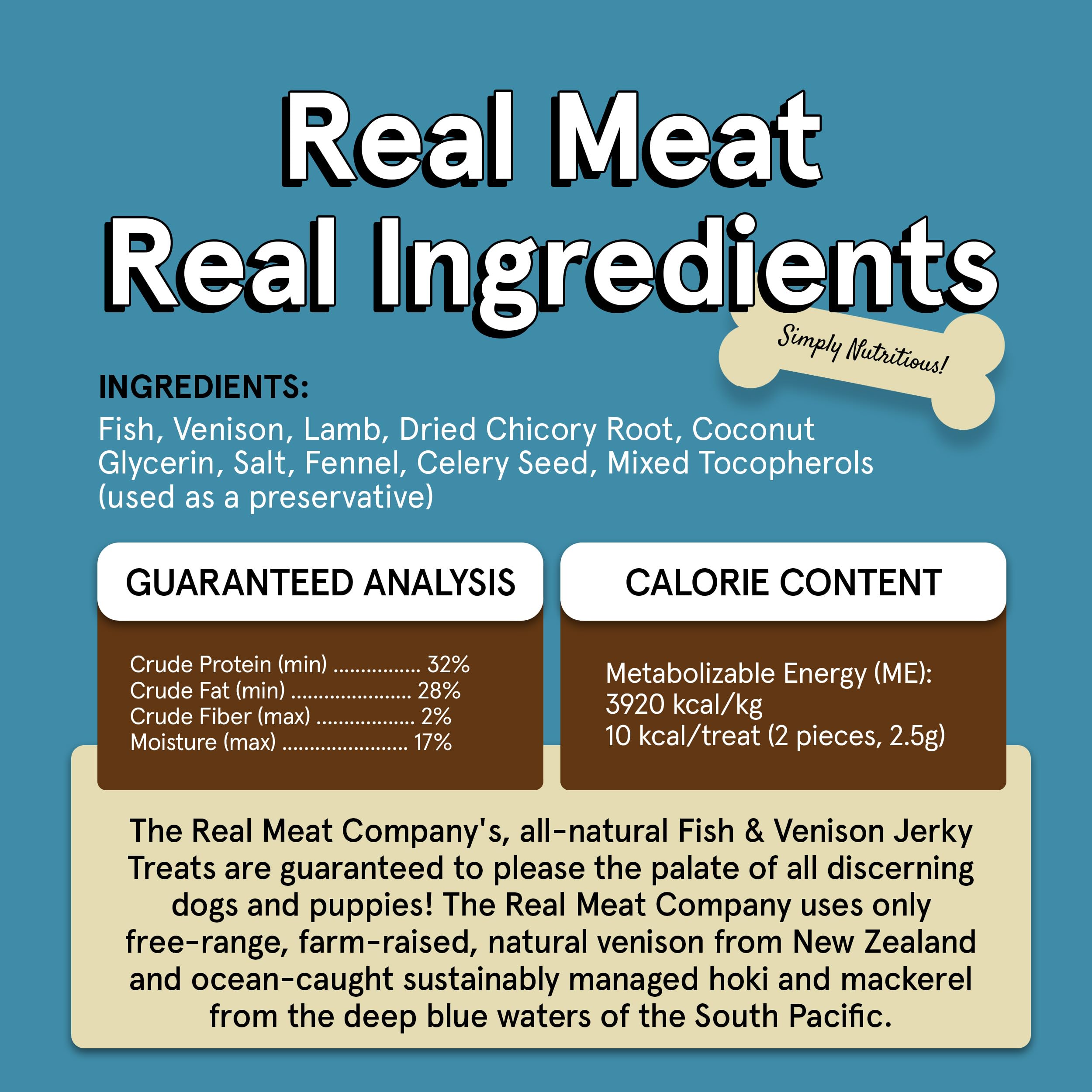 TRMC Real Meat: origen EE.UU. y NZ, ingredientes naturales y calidad artesanal.