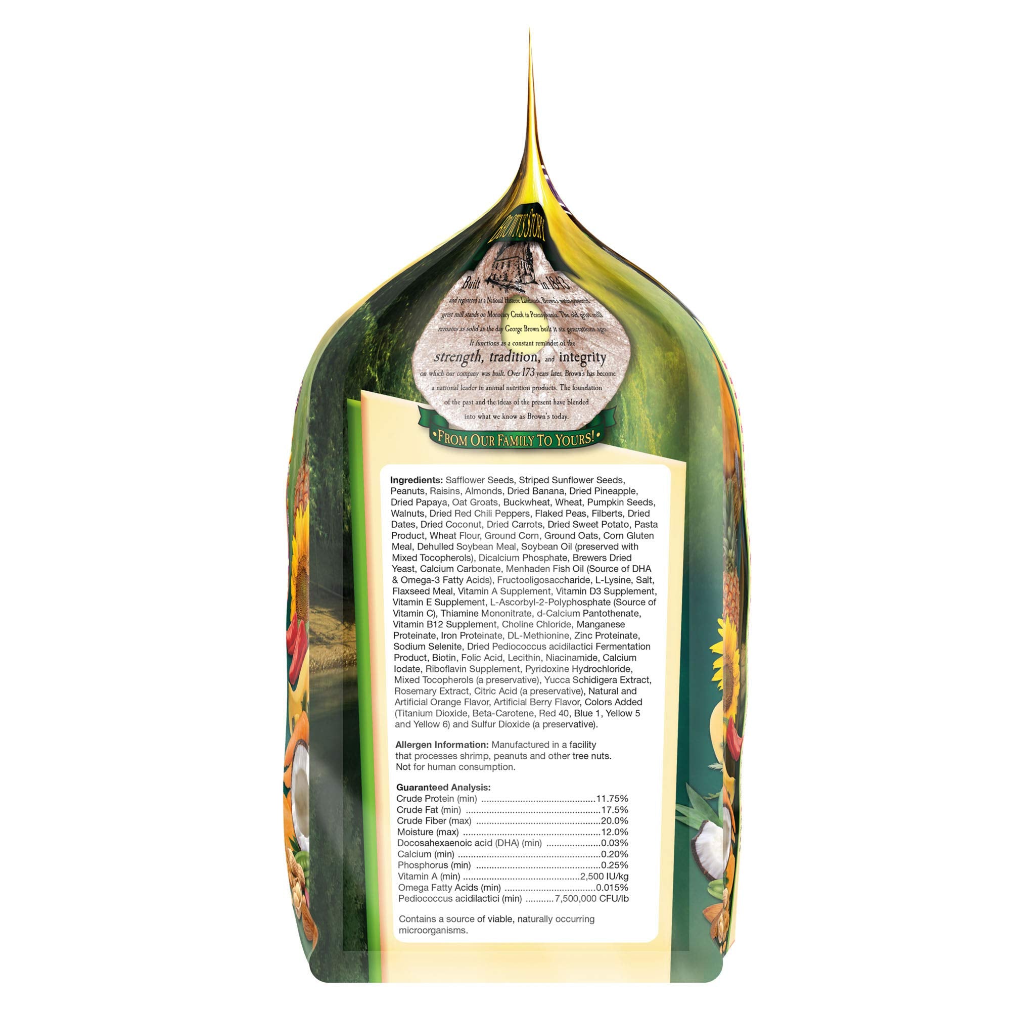 Antioxidantes vegetales en Tropical Carnival para loros grandes