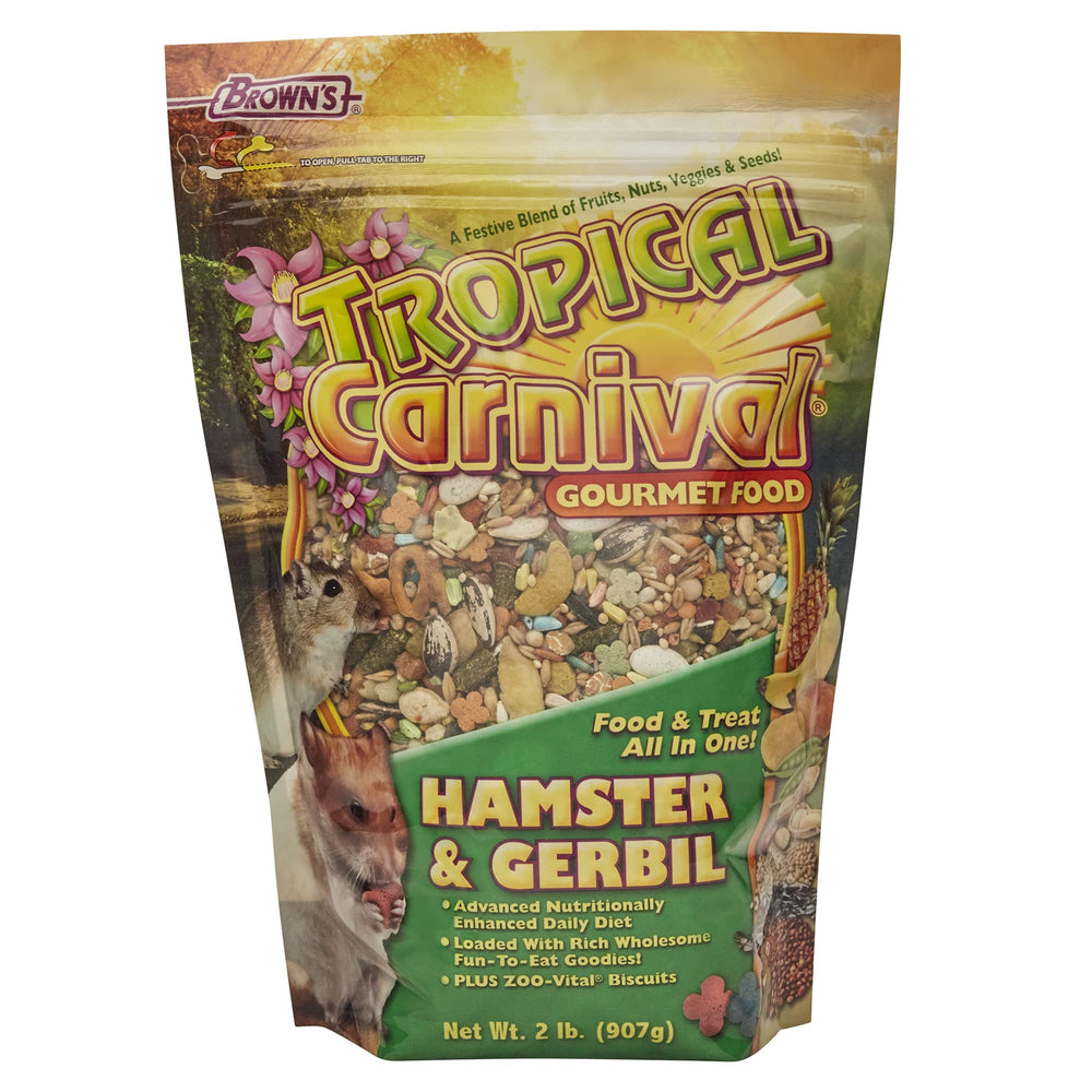 Tropical Carnival, comida para hámster y jerbo con frutas y verduras para energía diaria