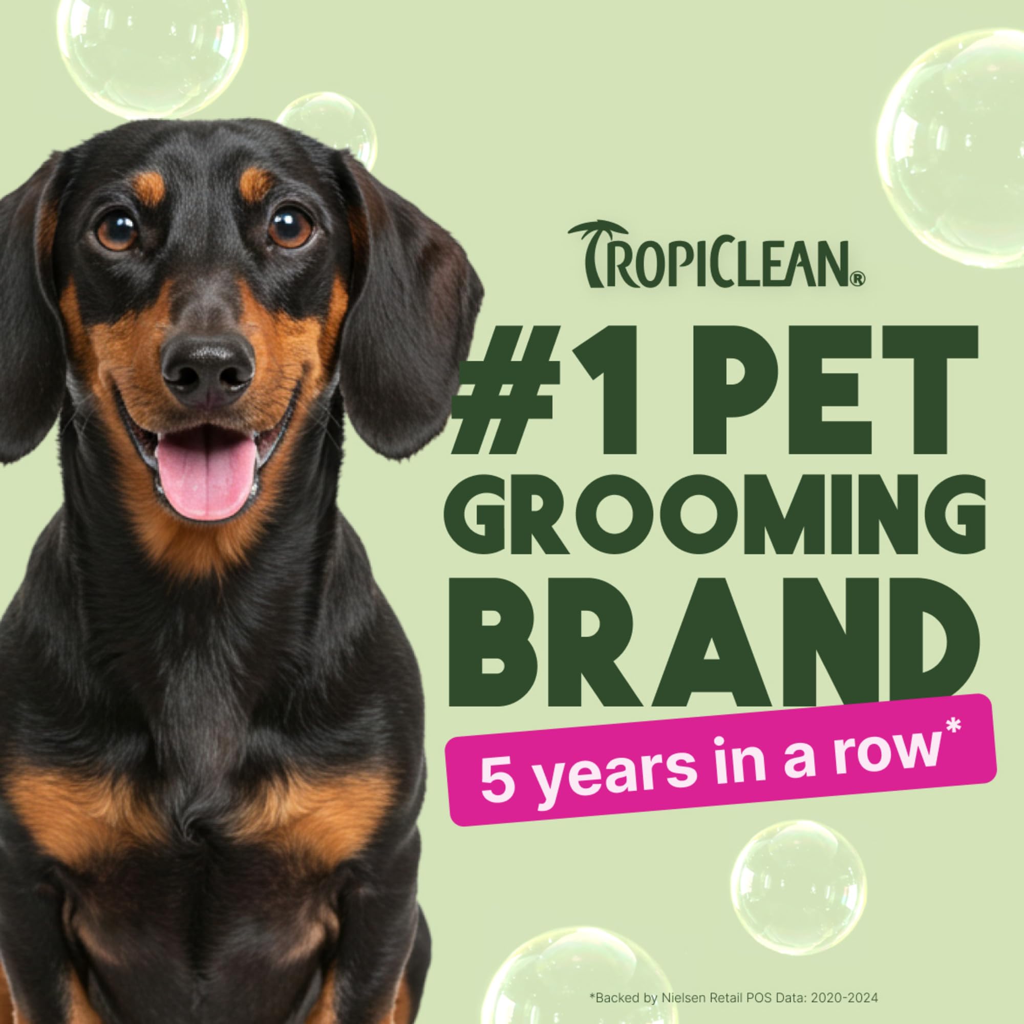 Fórmula natural de TropiClean para un pelaje suave y saludable