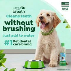 TropiClean control de placa: aditivo de agua para perro, facilita el cuidado bucal diario.