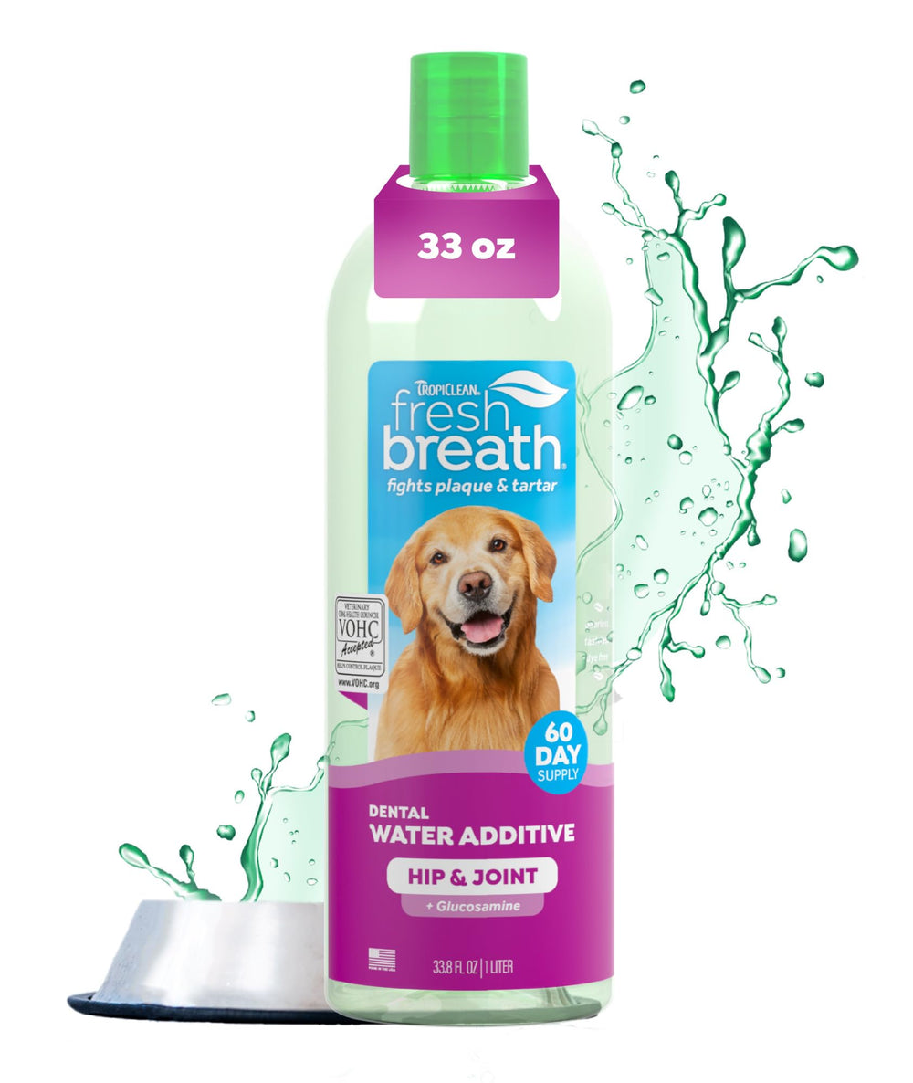 TropiClean Aliento Fresco, aditivo en agua para perros, aliento más fresco.