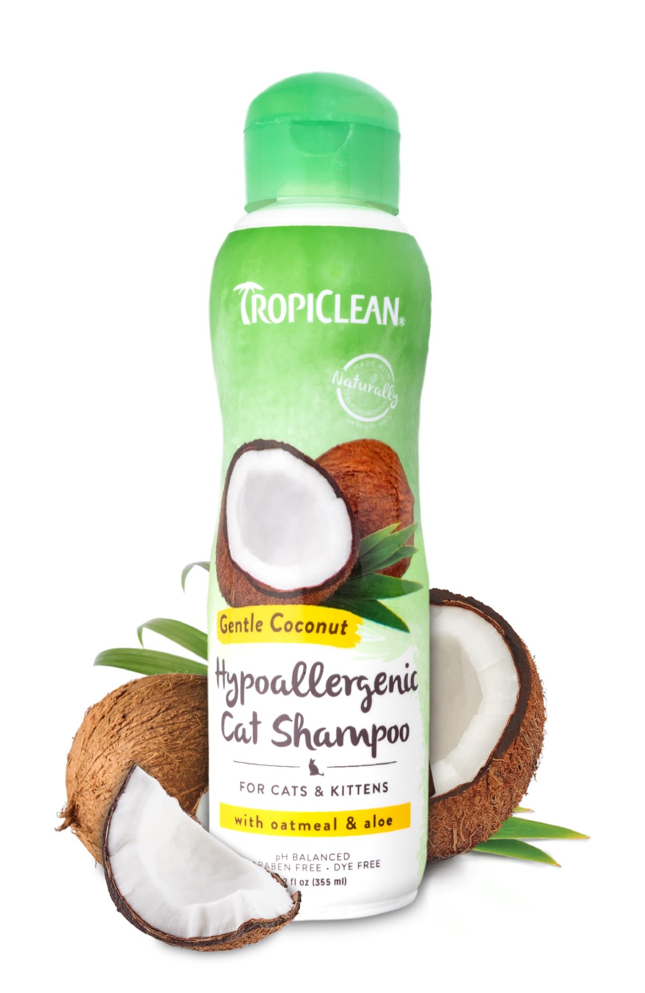 TropiClean gatito champú suave en botella 12oz para limpieza delicada