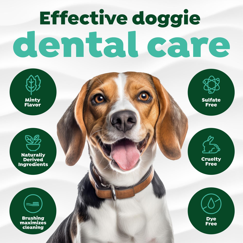 Gel dental TropiClean para perros, facilita el cepillado diario.