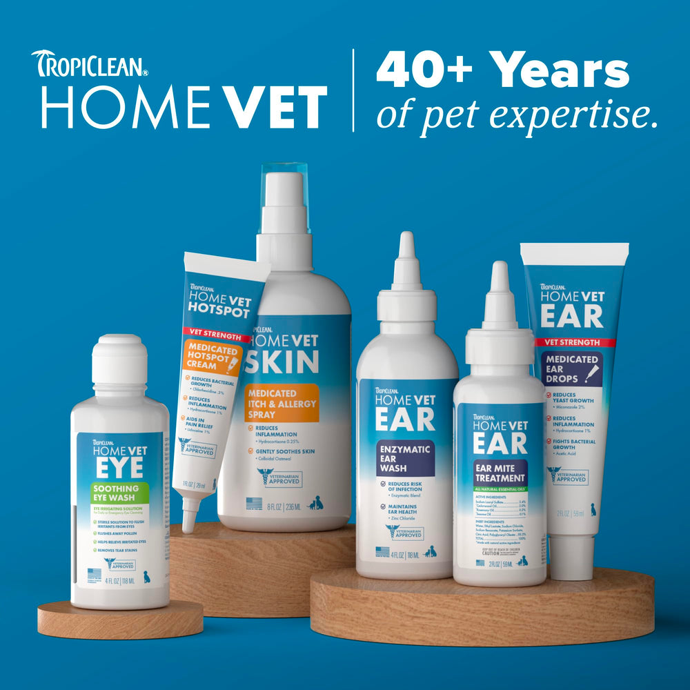 TropiClean HomeVet: sensación suave durante la limpieza de oídos.