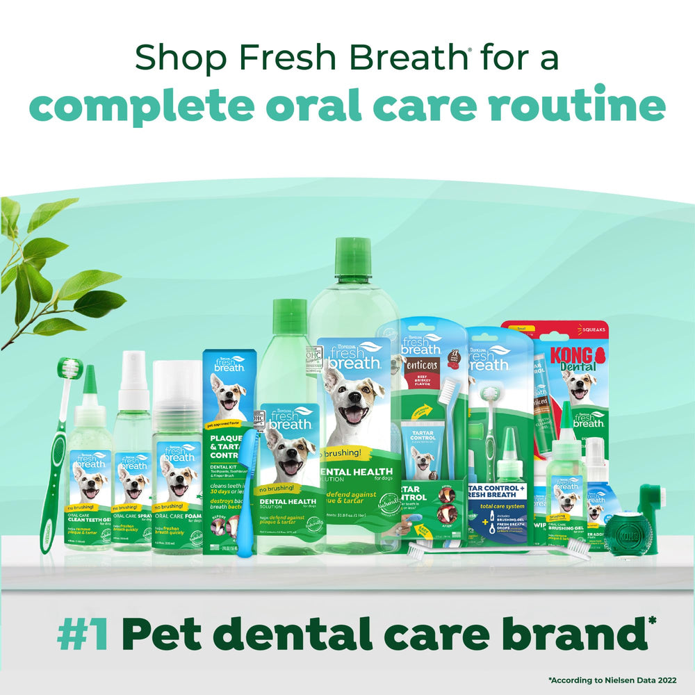 TropiClean Fresh Breath utiliza ingredientes de origen natural para higiene oral.