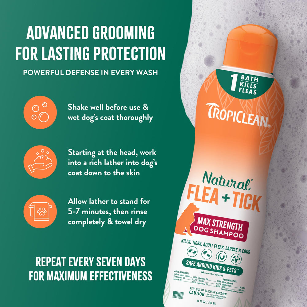 TropiClean Max aceite lemongrass: ingrediente esencial para aroma natural.