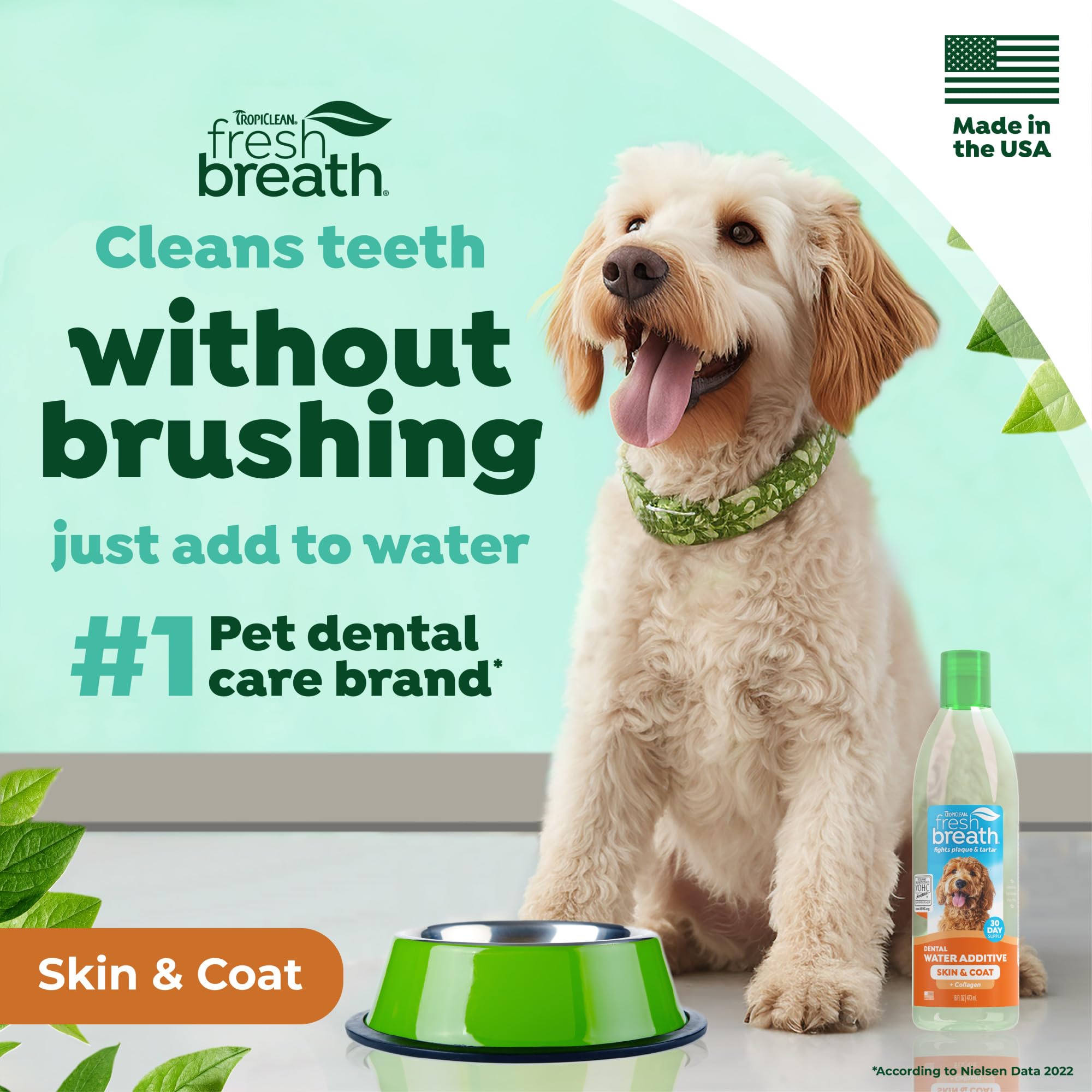 TropiClean omegas 3-6: piel y pelaje saludables para perros.
