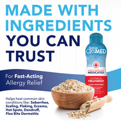 TropiClean Oxymed Condicionador en ducha, aplicación fácil durante el baño